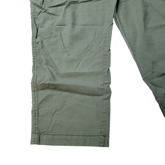 Sonoma Goods For Life Olive Green Cargo Cropped Pants Tie Waist Drawstring XXL - Picture 2 of 7